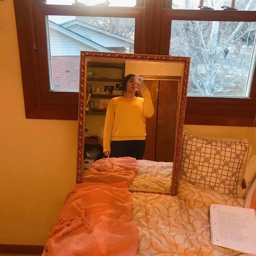Yellow crew neck